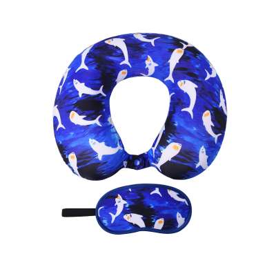 2020 New Printed Patterns Memory Foam Travel Neck Pillow