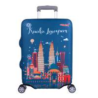 2020 Amazon Customized High Quality Hot Selling City Design Spandex Luggage Cover