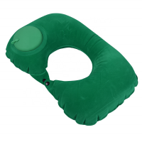 Push Button Fast Inflatable 100% PVC Flocked Neck Pillow